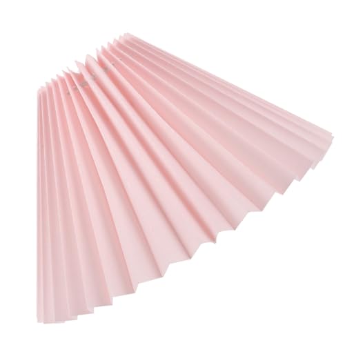 HOMSFOU Baumwollstoff Lampenschirm Faltenoptik Rosa Tischlampe Nachttischlampe Wohnzimmer Schlafzimmer Dekor Langlebig und Vielseitig für Bodenlampen und Schreibtischlampen von HOMSFOU