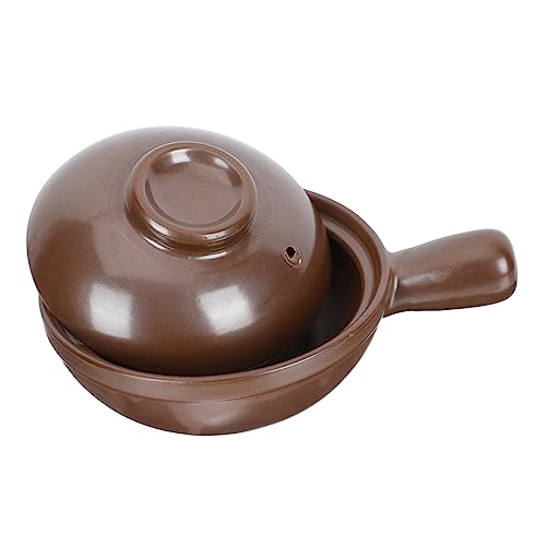 HOMSFOU Bibimbap-topf Auflauftopf Aus Keramik Kochpfeife Antihaft-keramiktopf Koreanische Feuernudeln Reiskochtopf Aus Ton Keramik-hot Pot Kleiner Auflauf Donabe Tontopf Draussen Dampftopf von HOMSFOU