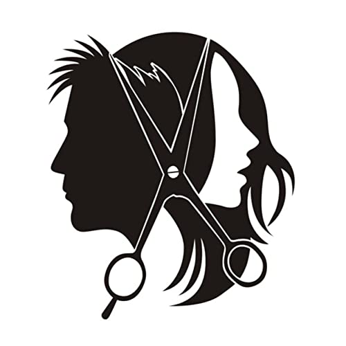 HOMSFOU Bling Decor Wall Stickers Black Office Decor Wall Decals Friseursalon Türschild Wandkunst Für Friseursalon Das Schild Dekorieren Applikation Mann Mädchen Türaufkleber Black Office von HOMSFOU