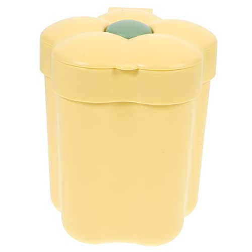 HOMSFOU Blumenförmiger Mülleimer mit Deckel Dekorativer Tischabfalleimer für Schlafzimmer Wohnzimmer Badezimmer Kreativer Müllbehälter für Zuhause Mini Gelb Einfach zu Reinigen HOMSFOU Blumenförmiger Mülleimer mit Deckel Dekorativer Tischabfalleimer für Schlafzimmer Wohnzimmer Badezimmer Kreativer Müllbehälter für Zuhause Mini Gelb Einfach zu Reinigen von HOMSFOU