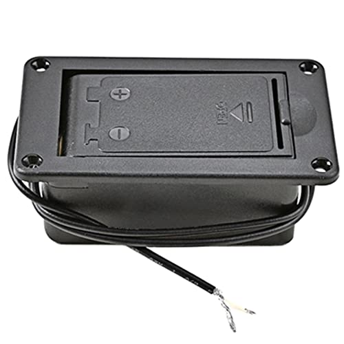 HOMSFOU Box Batteriefach Aktive Bass-Tonabnehmer Batteriekästen Bass-Tonabnehmer Batteriehalter Batteriekasten Für Gitarren-Tonabnehmer Bass-Tonabnehmer Bassgitarre Schwarz von HOMSFOU