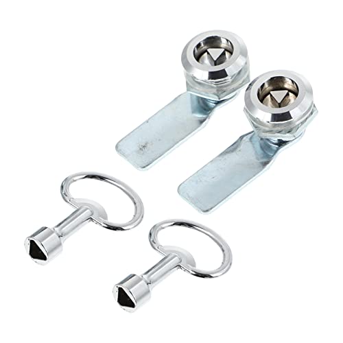 HOMSFOU Box Mit 4 Sätzen Verteilerkasten Dreikantschloss Brief Abschließbar Dreieck Wiederaufladbar Nockenschloss Für Schrankschubladen Im Freien Usb Kabel Silver Zink-aluminium-legierung von HOMSFOU