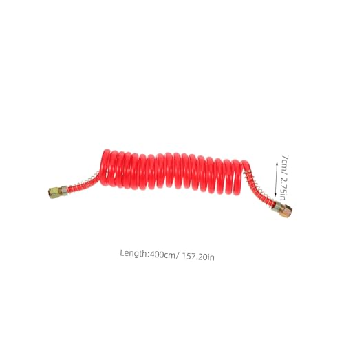 HOMSFOU Bremswasserabfluss Spulenschlauch bremsschlauch für kraftfahrzeuge Wasserkühlungsschlauch PU-Rückstoßschlauch Semi -LKW -Zubehör Bremsleitungsschlauch Wasserkühlrohr Metall rot von HOMSFOU