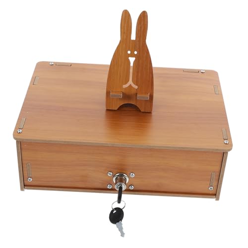 HOMSFOU Computer Erhöhtes Schreibtisch Computer Desk Accessoires Computerregal Monitorerhöhung Mit Schubladen Monitorregal Bürodesk -zubehör Laptopständer Mit Schublade Holz von HOMSFOU