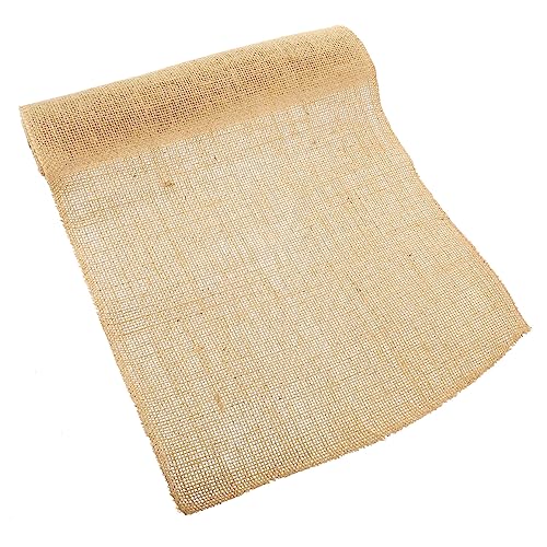 HOMSFOU DIY Flachsstreifen Tischläufer Dekoration Natur Wiederverwendbar für Feste und Anlässe Einfach Zuschneidbar für Tischdeko und Handwerksprojekte von HOMSFOU