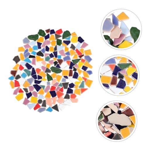 HOMSFOU DIY Keramik Mosaikfliesen Unregelmäßige Steine Langlebige Keramikstücke für Heimdekoration Garten Kunsthandwerk DIY Materialien von HOMSFOU