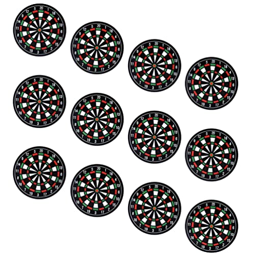 HOMSFOU Darts Dart Untersetzer 12 Stücke Neuheit Dart Board Getr? Untersetzer Dekorative Untersetzer W?rme Isolierte Tasse Matte Desktop Schutz ? Topf Halter Pad Für Home Bar Küche Schwarz von HOMSFOU