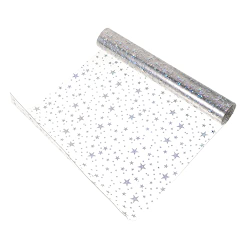 HOMSFOU Dekorative PVC Folie für Selbstgemacht Sternmuster 1 Rolle Glänzend Bastelmaterial für Koffer Taschen Federmäppchen von HOMSFOU