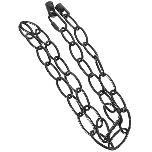 HOMSFOU Dekorative Schwarze Metallkette mit Verbindungsschloss für Kronleuchter Verlängerung Pendelleuchte Befestigung Innen Außen Vielseitig Einsetzbar von HOMSFOU