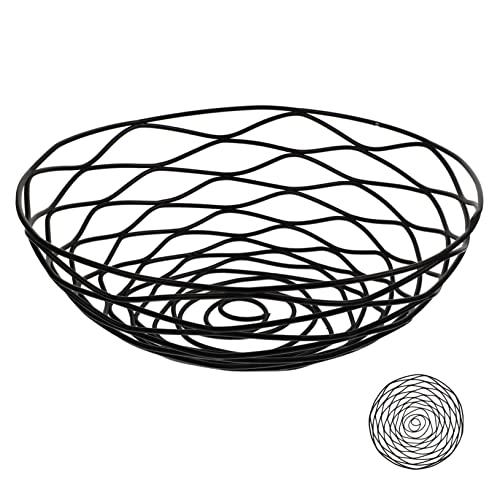 HOMSFOU Multifunktionaler Metalldraht Brotkorb Schwarz Rundes Design Für Obst Snacks Und Servieren Für Zuhause Und Hotels HOMSFOU Multifunktionaler Metalldraht Brotkorb Schwarz Rundes Design Für Obst Snacks Und Servieren Für Zuhause Und Hotels von HOMSFOU
