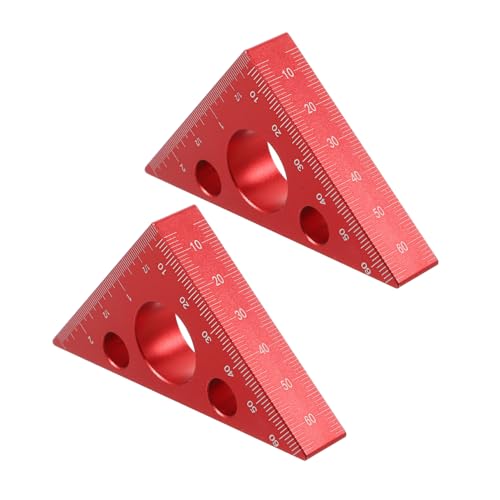 HOMSFOU Dreieckslineal aus Aluminiumlegierung, für Holzbearbeitung, multifunktionales Tischler-Messinstrument mit zweifacher metrischer und imperialer Skala, leicht, rechtwinklig, Lineal für Präzision HOMSFOU Dreieckslineal aus Aluminiumlegierung, für Holzbearbeitung, multifunktionales Tischler-Messinstrument mit zweifacher metrischer und imperialer Skala, leicht, rechtwinklig, Lineal für Präzision von HOMSFOU