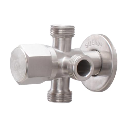 HOMSFOU Edelstahl Eckventil Wege Anschluss Langlebiges Absperrventil für Toiletten Wasserversorgung Rostfreier Wasserhahn Stop Valve Einfache Installation Wassersparend Hygienisch HOMSFOU Edelstahl Eckventil Wege Anschluss Langlebiges Absperrventil für Toiletten Wasserversorgung Rostfreier Wasserhahn Stop Valve Einfache Installation Wassersparend Hygienisch von HOMSFOU