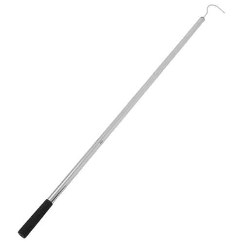 HOMSFOU Einstellbares Dachbodenleiter Zugsystem Kit mit Edelstahlstange und Aufbewahrungshaken Zubehör für Müheloses Handling und Einfachen Zugriff Dachbodenlagerung von HOMSFOU