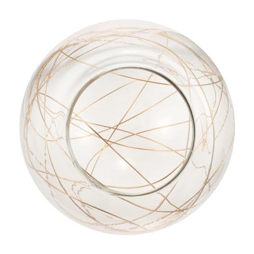 HOMSFOU Ersatz Lampenschirm für Kronleuchter und Deckenlampen Dekorativer Lampenschirm für Moderne Wohnräume Geeignet für Hängelampen Transparent mit Goldenen Akzenten von HOMSFOU