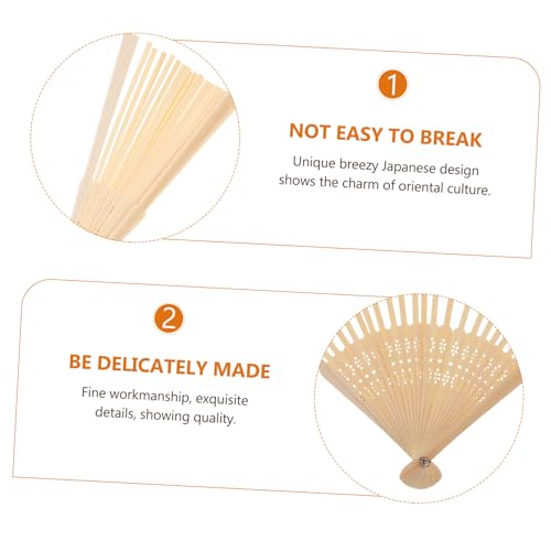 HOMSFOU Faltbarer DIY Fächerrahmen aus Robustem Tragbarer Klappfächer ohne Fächerbespannung Antiker Handfächerrahmen zum Selbstgestalten für Kreative Bastelprojekte von HOMSFOU