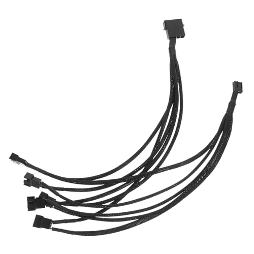 HOMSFOU Fan-hub Kabel Wiederaufladbare Ventilatoren Klimaanlage Kühlung Wiederaufladbarer Lüfter Tragbar Tragbares Ladegerät Batteriebetriebener Lüfter USB-Block Einstellbar Black Plastik von HOMSFOU