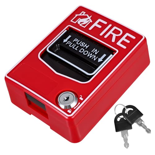HOMSFOU Feuer Notrufknopf Manuell Resettable Brandalarm Taste mit Schlüssel für Senioren Notruftaste Notfall Feueralarmsystem Robust Einfache Bedienung HOMSFOU Feuer Notrufknopf Manuell Resettable Brandalarm Taste mit Schlüssel für Senioren Notruftaste Notfall Feueralarmsystem Robust Einfache Bedienung von HOMSFOU