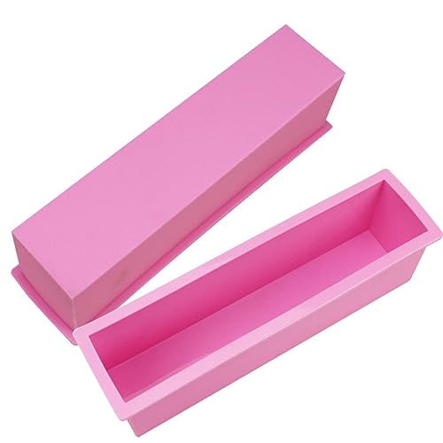 HOMSFOU Flexible Rechteckige Silikonform für Seifenherstellung Große Diy Seifenform für Kuchen und Brot Hitzebeständig Leicht zu Entformen für Ofen und Mikrowelle von HOMSFOU