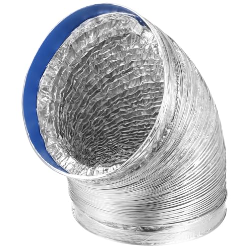 HOMSFOU Flexibler Lüftungsschlauch aus Aluminiumfolie, Durchmesser feuerfester Abluftk für HVAC-Trockner, Entlüftung, Küche, Badezimmer, Lufteinlass HOMSFOU Flexibler Lüftungsschlauch aus Aluminiumfolie, Durchmesser feuerfester Abluftk für HVAC-Trockner, Entlüftung, Küche, Badezimmer, Lufteinlass von HOMSFOU