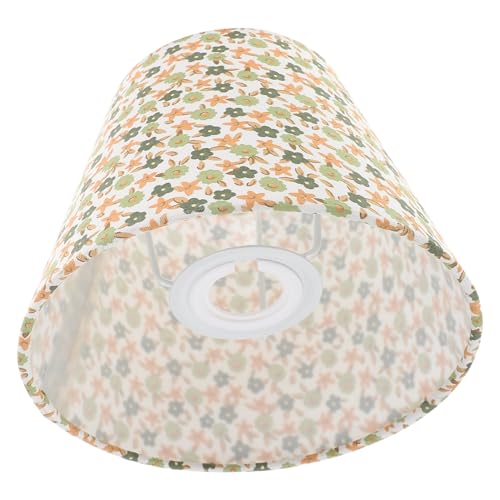 HOMSFOU Floral Lampenschirm Retro Tischlampe Ersatzbezug Dekorative Stoffleuchte für Schlafzimmer und Wohnzimmer Design Einfache Handhabung und Sanfte Lichtstreuung von HOMSFOU