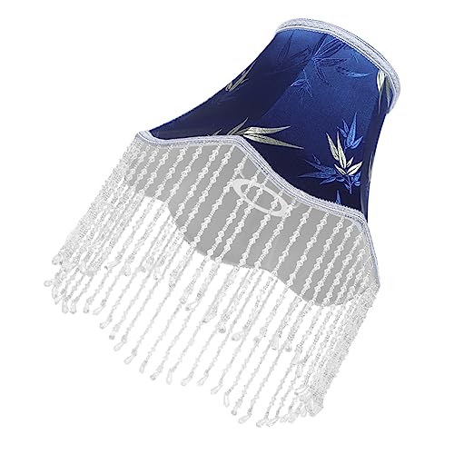 HOMSFOU Fransen Lampenschirm für Tischlampen Eleganter und Dekorativer Lampenschirm im Klassischen Stil Ersatzlampenabdeckung für Schlafzimmer und Wohnzimmer Leicht zu Reinigen von HOMSFOU
