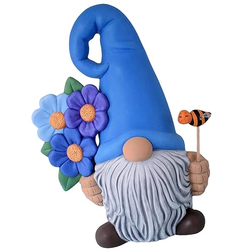 HOMSFOU Gartenzwerg-Statue Aus Harz Zwergfigur Gartendekoration Für Drinnen Und Draußen von HOMSFOU