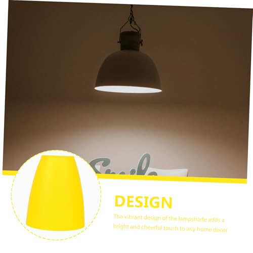 HOMSFOU Gelber Kunststoff Lampenschirm Mittelöffnung Deckenleuchte Ersatz Dome Lamp Shade Langlebig Dekorativ Vielseitig für Wohnraum Beleuchtung von HOMSFOU