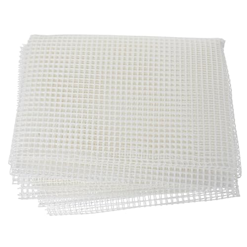 HOMSFOU Gewebte Bodenmatte Rasthakenmasche Tuften Einhakendes Netz Weberei Eingang Gewebtes Netz Rasthaken Teppich Jute Teppich Haken Wohnkultur Schwarzer Teppich Bad Plastik Weiß von HOMSFOU