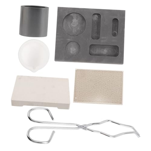 HOMSFOU Graphit Schmelztiegel Set Hochreines Graphit Gussform für Kupferbarren Schmelzen Gießen Formen Kit für Metalllegierungen Gold Silber HOMSFOU Graphit Schmelztiegel Set Hochreines Graphit Gussform für Kupferbarren Schmelzen Gießen Formen Kit für Metalllegierungen Gold Silber von HOMSFOU