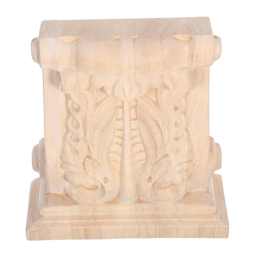 HOMSFOU Handgeschnitzte Konsolen Massivholz Vintage Regalträger Dekorative Eckapplikationen für Landhausmöbel Robuste Wandhalterungen mit Eleganter Holzmaserung von HOMSFOU