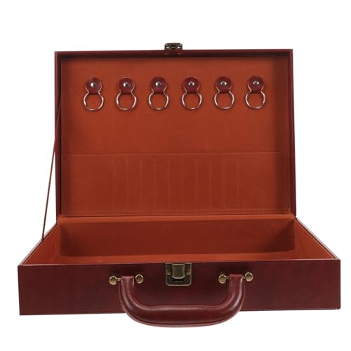 HOMSFOU Handheld Schlüssel Aufbewahrungsbox PU Dokumenten Organizer Multifunktions Behälter für Schlüssel und Kleine Gegenstände Große Kapazität für Zuhause und Büro von HOMSFOU