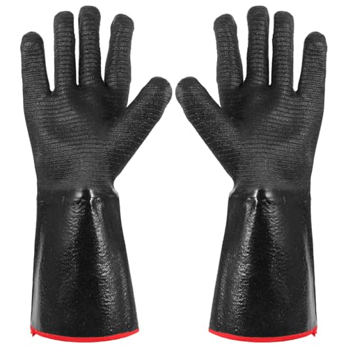 HOMSFOU Hitzebeständige Neoprenhandschuhe rutschfest Waschbar Hitzeschutz für Grill Küche Camping Ofen bis Schutz vor Verbrennung und Feuer HOMSFOU Hitzebeständige Neoprenhandschuhe rutschfest Waschbar Hitzeschutz für Grill Küche Camping Ofen bis Schutz vor Verbrennung und Feuer von HOMSFOU