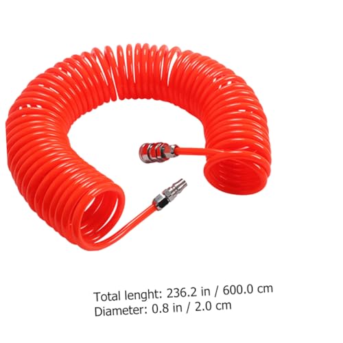 HOMSFOU Hochdruck PU Spiralschlauch Druckluftschlauch mit Schnellkupplung Flexibel Reißfest Elastisch für Kompressor Luftfeder Schlauchverbinder Robust Langlebig HOMSFOU Hochdruck PU Spiralschlauch Druckluftschlauch mit Schnellkupplung Flexibel Reißfest Elastisch für Kompressor Luftfeder Schlauchverbinder Robust Langlebig von HOMSFOU