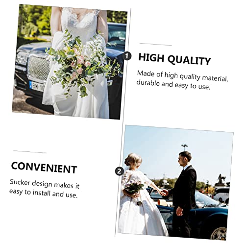 HOMSFOU Hochzeitsauto Deko Saugnapf Rund Grün Blumensteckschaum Langlebig Geruchsfrei Einfach zu Befestigen für Hochzeit und Verlobung von HOMSFOU