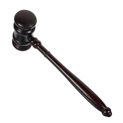 HOMSFOU Holzrichterhammer Auktionshammer aus Massivem Holz mit Glatter Oberfläche Praktischer Gerichtshammer für Richter Auktionatoren Anwälte und Vereinsvorsitzende Langlebiges von HOMSFOU