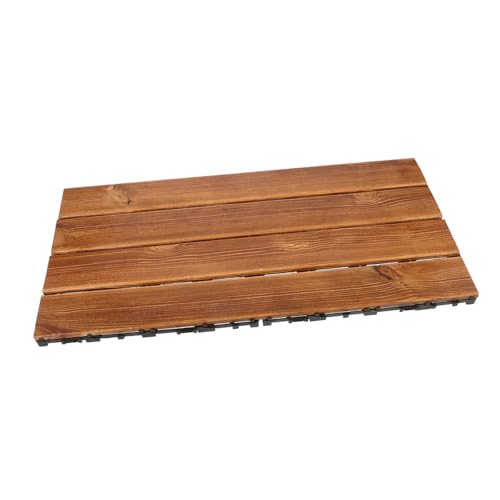 HOMSFOU Interlocking Terrassenfliesen aus Karbonisiertem Kiefernholz Witterungsbeständig und Robust Praktische Outdoor Bodenfliesen für Garten Balkon Terrasse Einfache Verlegung HOMSFOU Interlocking Terrassenfliesen aus Karbonisiertem Kiefernholz Witterungsbeständig und Robust Praktische Outdoor Bodenfliesen für Garten Balkon Terrasse Einfache Verlegung von HOMSFOU