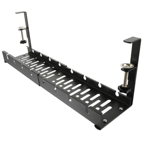 HOMSFOU Untertisch Kabelmanagement Tray Verstellbarer Kabel Organizer Für Schreibtisch Zur Aufbewahrung Von Kabeln Steckdosenleisten Und Ladegeräten von HOMSFOU