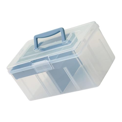 HOMSFOU Kasten multifunktionale Aufbewahrungsbox mehrzweck aufbewahrungsbox Plastik aufbewahrungsbox Handwerk Organizer Mehrzweck-Bastelorganisatoren Handwerksorganisatoren pp Blue von HOMSFOU
