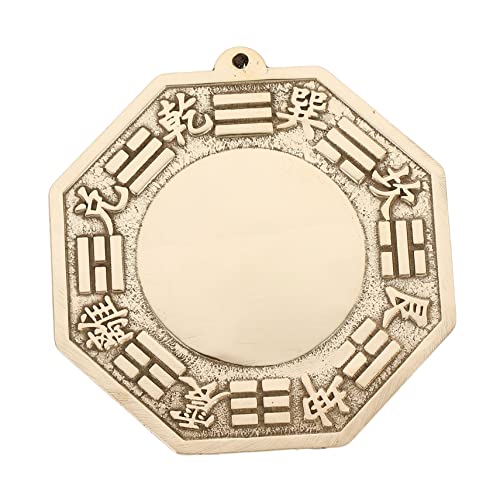 HOMSFOU Spiegelornamente 8 3 cm Konvexer Messingspiegel Chinesischer Klatschspiegel Künstlerisches Feng Shui Wohnaccessoire von HOMSFOU
