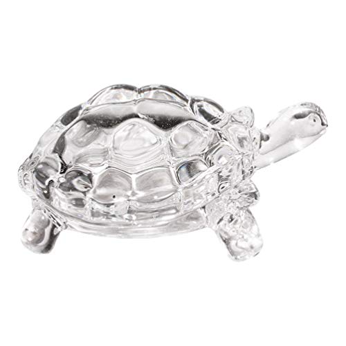 HOMSFOU Kleine Schildkröte Figuren Glas Dekofigur Glastiere Statue Tiere Figuren Kleine Tier Glasfiguren Skulptur Deko Kuchendeckel Geschenk für Schreibtische Büro Bonsai Tischdeko von HOMSFOU