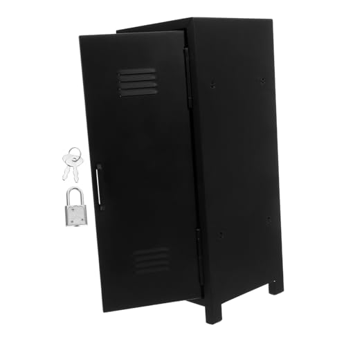 HOMSFOU Kleiner Abschließbarer Metall-aufbewahrungsschrank mit Schloss und Schlüssel Kompakter Eisen-sicherheitssafe für Büro Schlafzimmer und Wohnzimmer Platzsparender Desktop-Organizer HOMSFOU Kleiner Abschließbarer Metall-aufbewahrungsschrank mit Schloss und Schlüssel Kompakter Eisen-sicherheitssafe für Büro Schlafzimmer und Wohnzimmer Platzsparender Desktop-Organizer von HOMSFOU