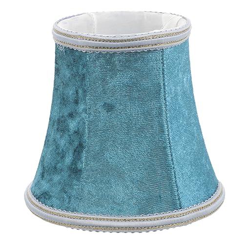 HOMSFOU Kleiner Retro Lampenschirm Stoff Clip Leuchtenabdeckung für Wandleuchten und Pendelleuchten Blau Eleganter Lichtschutz für Gemütliche Wohnräume von HOMSFOU