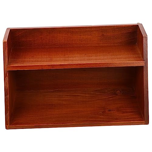 HOMSFOU Holz Mehrschichtiges Lagerregal für Schreibtisch Robuster Organizer mit Mehreren Ebenen Platzsparende Aufbewahrungslösung für Büro und Zuhause von HOMSFOU