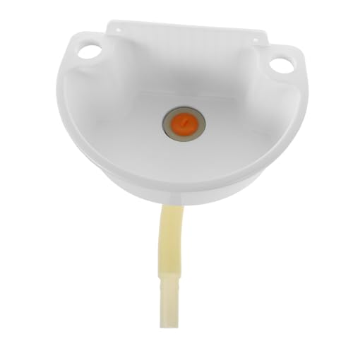 HOMSFOU Kompakte halbrunde Wandspüle ohne Bohren Installation für kleine Badezimmer Balkon Wohnmobile Leichte Kunststoff Waschbecken Platzsparende Eckhandwaschbecken von HOMSFOU