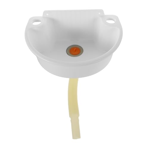 HOMSFOU Kompaktes Wand-waschbecken Halbrund mit Ablaufschlauch für Kleine Bäder Balkon und Wohnmobile Platzsparendes Wassersparendes Kunststoff-becken für Apartments von HOMSFOU