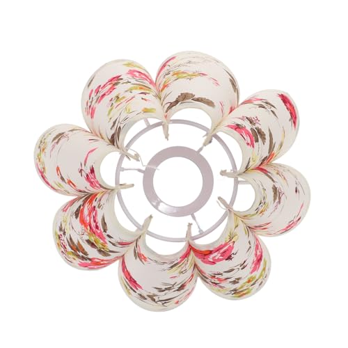 HOMSFOU Koreanischer Stil, Stoffkunst-Lampenschirm, Blumenmuster, Mehrzweck-Lichtabdeckung für Tisch- und Wandlampen, hochwertiges Material mit einfacher Installation von HOMSFOU