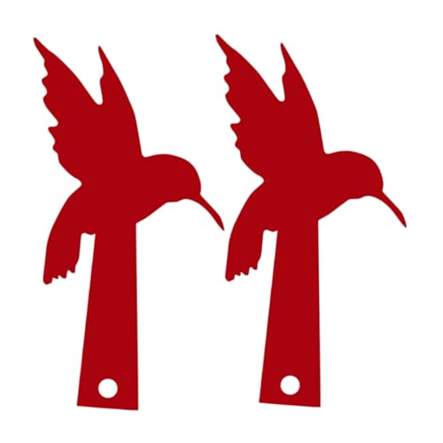 HOMSFOU Kreative rote Tauben-Briefkasten-Dekoration, Briefkastenflagge für Ziegelmontage, stilvolle Dekoration, einzigartiges Schild, um das Zuhause ästhetisch zu erhöhen, 2 Stück von HOMSFOU