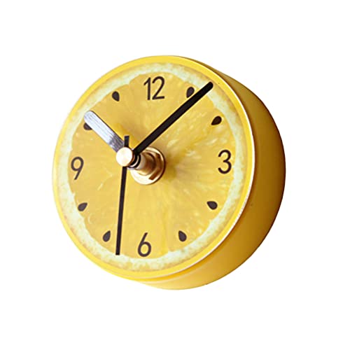 HOMSFOU Kühlschrankuhr Magnetuhr Wanduhr Nicht Tickend Batteriebetrieben Magnet Nachricht Aufkleber Für Home Office 1 Stück (Gelbe Zitrone) von HOMSFOU