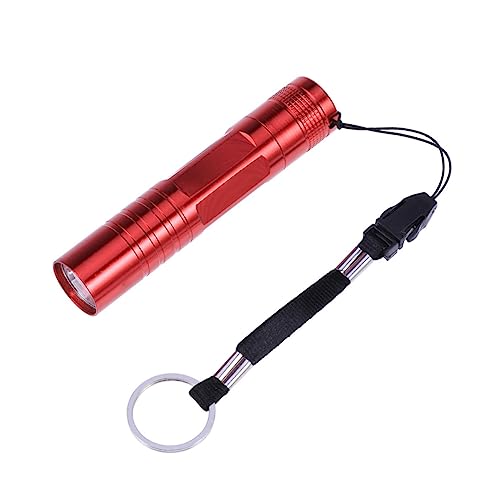 HOMSFOU Kompakte Led Taschenlampe Wasserfest Aluminium Ultrahell Tragbare Taschenlampe Für Camping Wandern Outdoor Mit Schlüsselring Aa-batterie Benötigt Rot von HOMSFOU