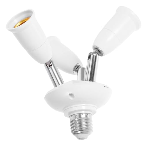 HOMSFOU Lampenfassung Verlängerung Adapter mit Drehbarem und Verstellbarem Lampenhalter Kompatibel mit LED Bewegungsmelder und Dämmerungssensorlampen Einfache Installation Weiß HOMSFOU Lampenfassung Verlängerung Adapter mit Drehbarem und Verstellbarem Lampenhalter Kompatibel mit LED Bewegungsmelder und Dämmerungssensorlampen Einfache Installation Weiß von HOMSFOU